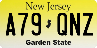 NJ license plate A79QNZ