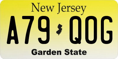 NJ license plate A79QOG