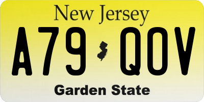 NJ license plate A79QOV