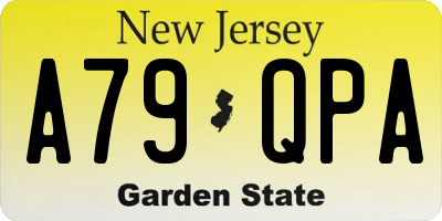 NJ license plate A79QPA
