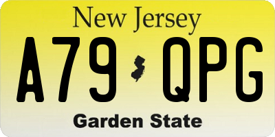 NJ license plate A79QPG