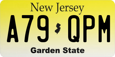 NJ license plate A79QPM