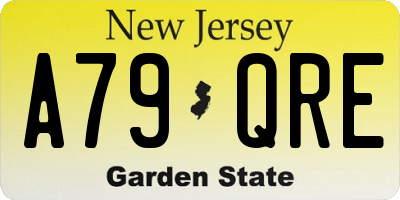 NJ license plate A79QRE