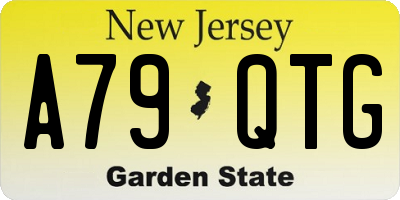 NJ license plate A79QTG