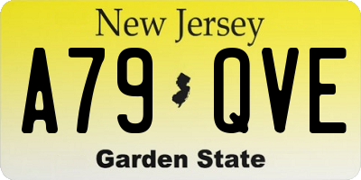 NJ license plate A79QVE