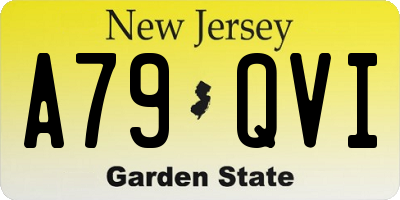 NJ license plate A79QVI