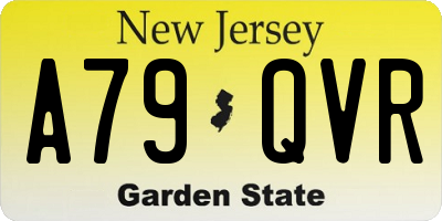 NJ license plate A79QVR