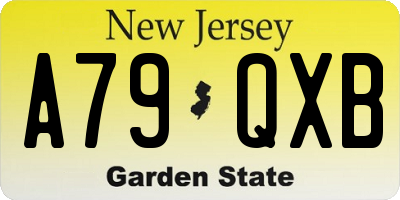 NJ license plate A79QXB