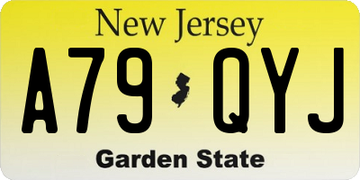 NJ license plate A79QYJ