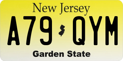 NJ license plate A79QYM