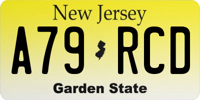 NJ license plate A79RCD