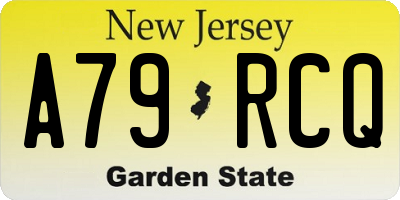 NJ license plate A79RCQ