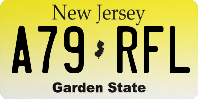 NJ license plate A79RFL
