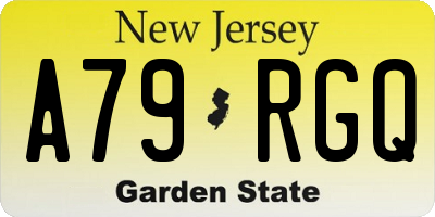 NJ license plate A79RGQ