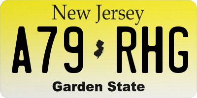 NJ license plate A79RHG