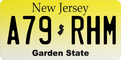 NJ license plate A79RHM