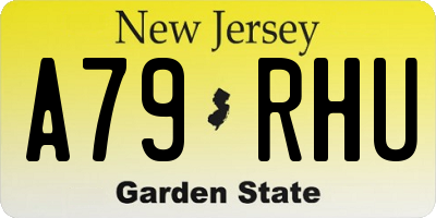 NJ license plate A79RHU