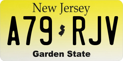 NJ license plate A79RJV