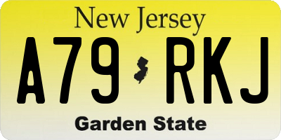 NJ license plate A79RKJ