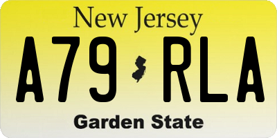 NJ license plate A79RLA