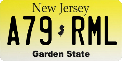 NJ license plate A79RML