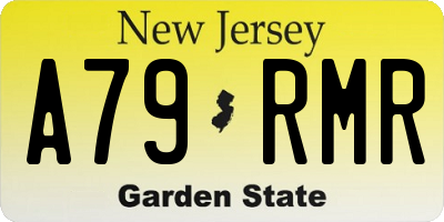 NJ license plate A79RMR