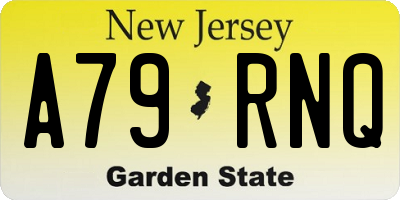 NJ license plate A79RNQ