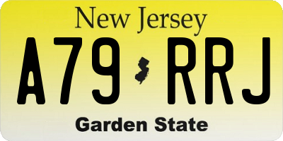 NJ license plate A79RRJ