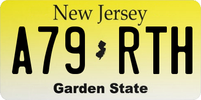 NJ license plate A79RTH