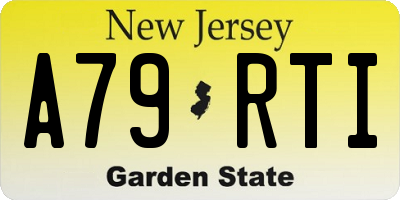 NJ license plate A79RTI