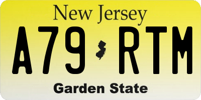 NJ license plate A79RTM