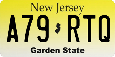 NJ license plate A79RTQ
