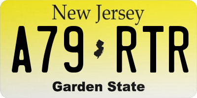 NJ license plate A79RTR