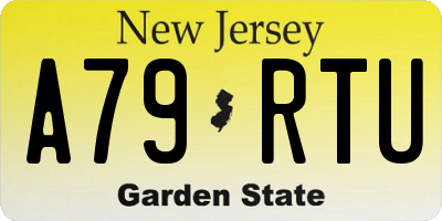 NJ license plate A79RTU