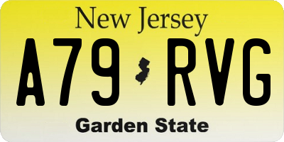 NJ license plate A79RVG