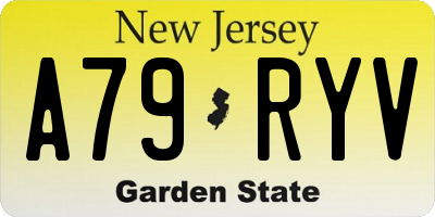 NJ license plate A79RYV