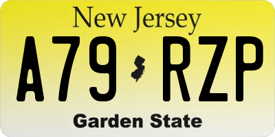 NJ license plate A79RZP