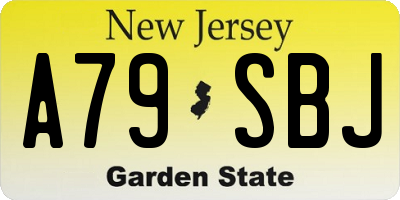 NJ license plate A79SBJ
