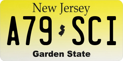 NJ license plate A79SCI