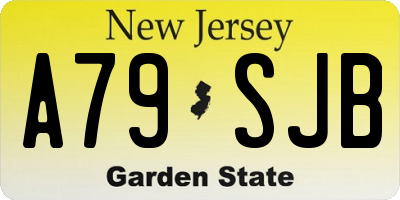 NJ license plate A79SJB