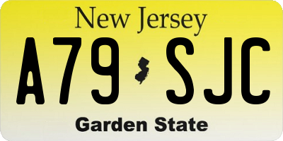 NJ license plate A79SJC