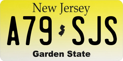 NJ license plate A79SJS