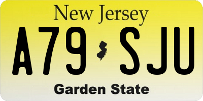 NJ license plate A79SJU