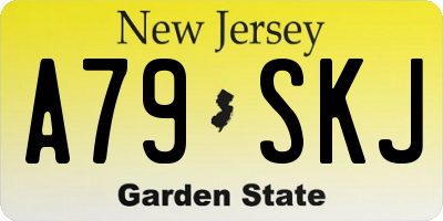 NJ license plate A79SKJ