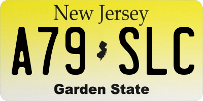NJ license plate A79SLC