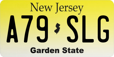 NJ license plate A79SLG