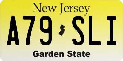 NJ license plate A79SLI