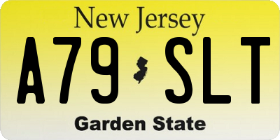 NJ license plate A79SLT