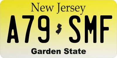 NJ license plate A79SMF