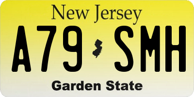 NJ license plate A79SMH